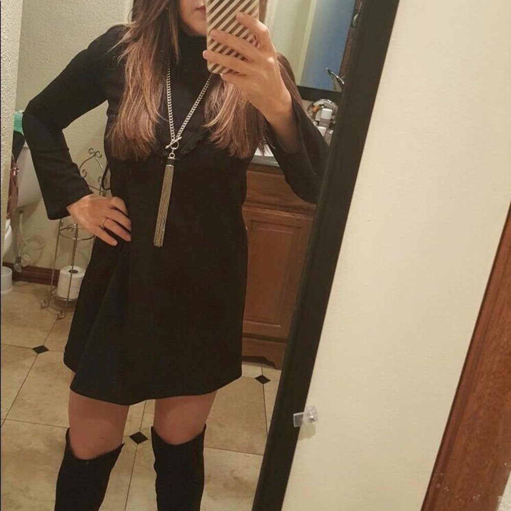 Zara Black Short Tunic Dress -M-